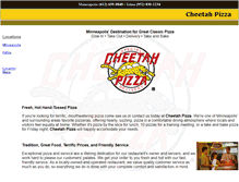 Tablet Screenshot of cheetahpizza.com
